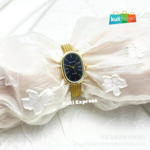 Sunlifex Black Dial Watch - Oval Shape