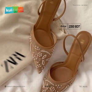 ZARA Inspired Brown Embro Heel