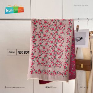 Double Sided floral print shawl