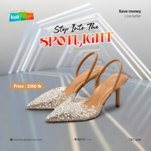 Pearl-Embellished Slingback Heel